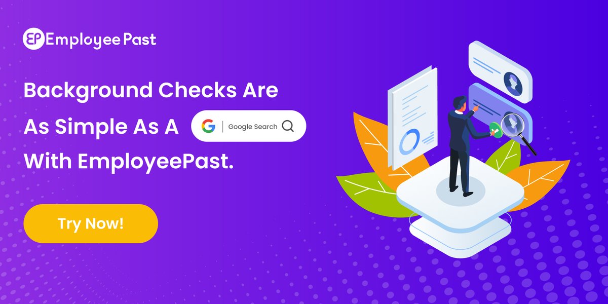 employeepast's tweet photo. Background checks are as simple as a Google Search with #Employeepast.
Now, save time &amp; money both with the FREE Background check services of EmployeePast!
TRY NOW!
👉🌏https://t.co/OSzLfOQEXL

#BackgroundCheck #GoogleSearch #Verification #BackgroundScreening #Hiring #Job https://t.co/qbtS7gfjiJ