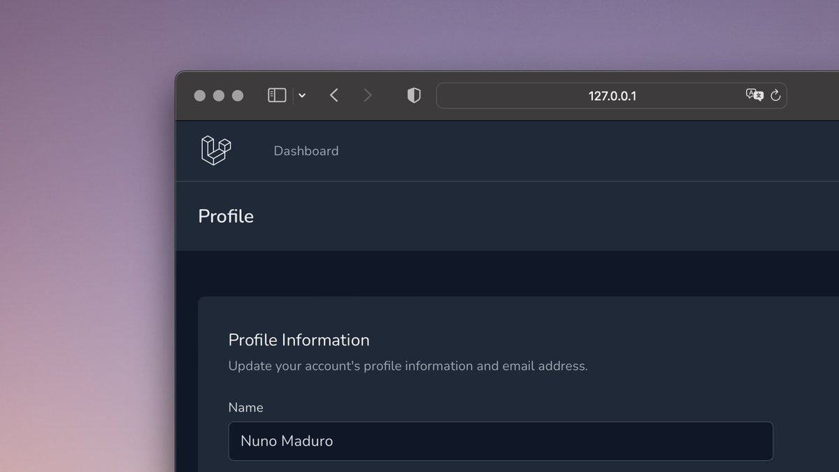 enunomaduro's tweet image. Laravel Breeze, thanks to @jessarchercodes, just got a major update with the addition of a stunning dark mode and a sleek profile information page. ⚗️
laravel.com/docs/9.x/start…