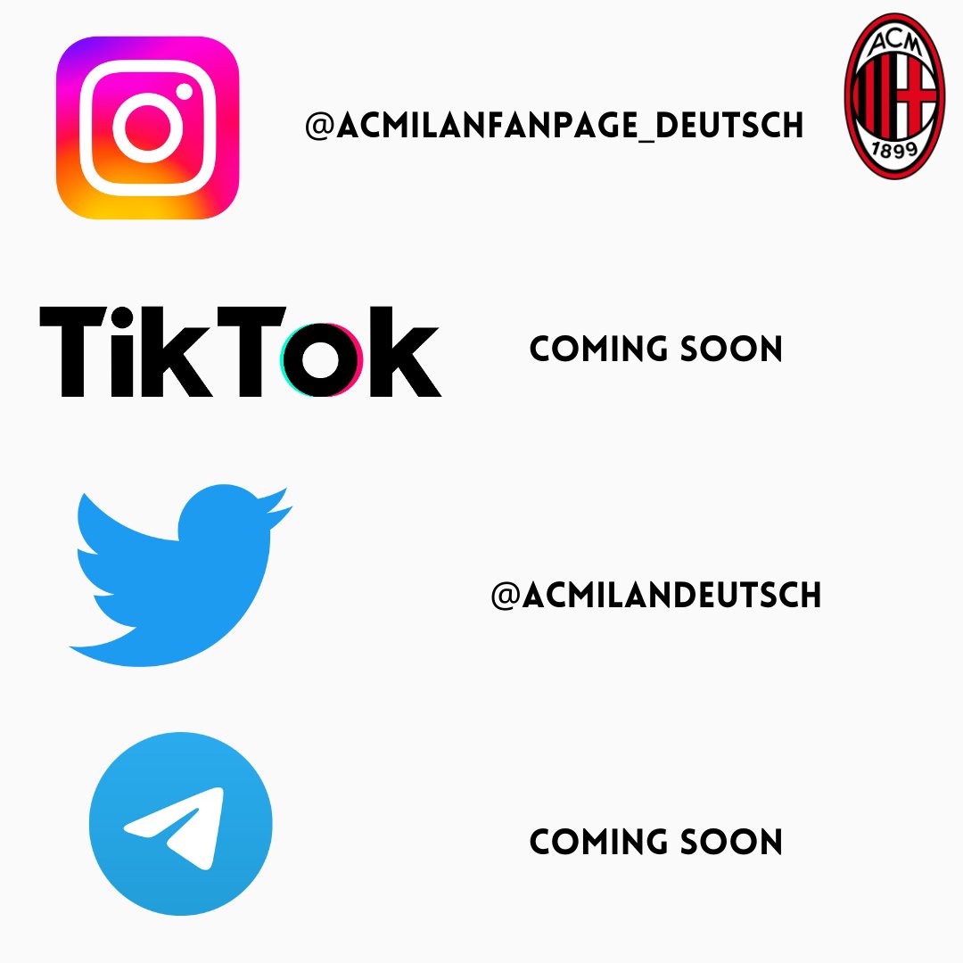 Jetzt auch auf Twitter unterwegs ❤️🖤

Jetzt auch gerne auf Instagram vorbei schauen @acmilanfanpage_insta ❤️🖤 

Forza Milan ❤️🖤

#acmilan #forzamilan #acmilan1899 #rossoneri #acmilandeutschland