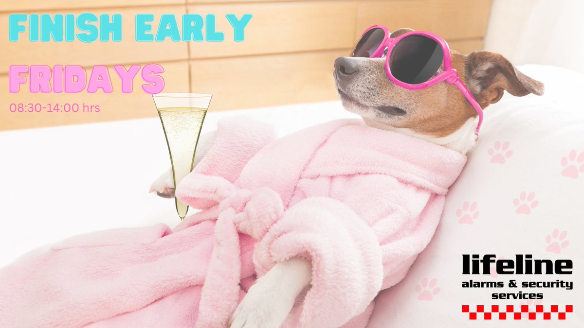 Lifelinealarms's tweet photo. In order to help our Lifeline Team fully rest and recuperate we are introducing a Finish Early Friday scheme to ensure they totally recover from the week and can enjoy some relaxation time. As always an on call engineer will be available for emergencies. #TeamLifeline https://t.co/VqMtAZvTD5
