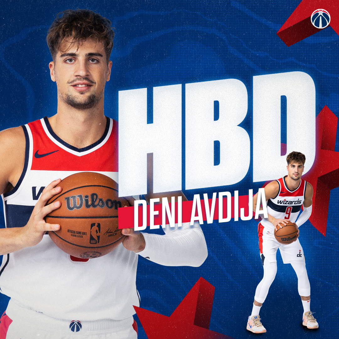 WashWizards's tweet photo. RT to wish our guy Deni a happy birthday 🎂 https://t.co/p2GsZCNSyn