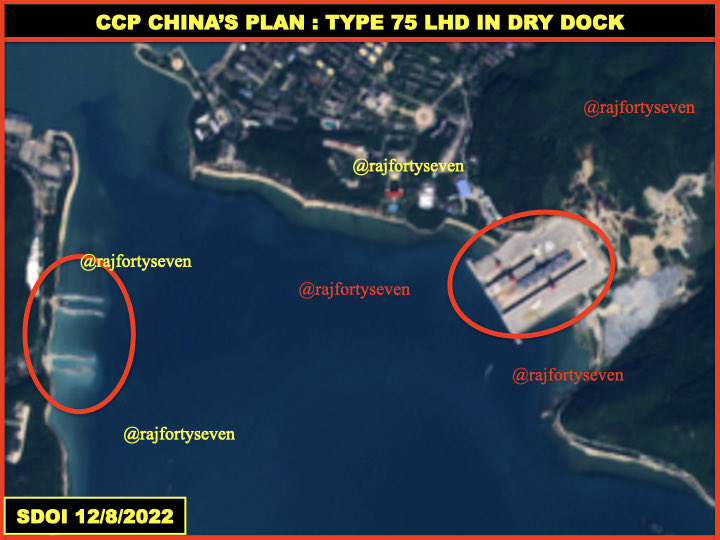 rajfortyseven's tweet photo. #CCP #China’s #PLAN #Type75 #LHD seen in dry dock at #Sanya one 12/8/2022.
What are the other two forks?
Floating piers? https://t.co/ziOoKCCltH
