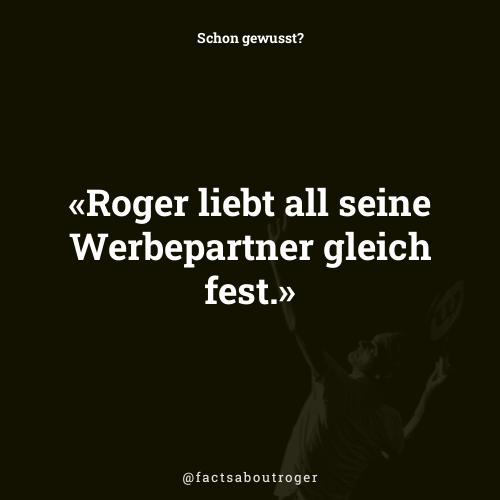 factsaboutroger's tweet photo. Roger liebt all seine Werbepartner gleich fest. #istso #hero https://t.co/NqZksl2r5G