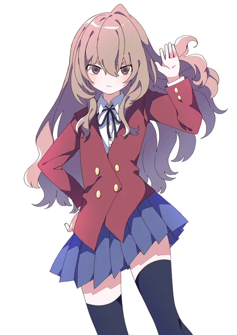 最近とらドラ見始めたので逢坂大河描きました 