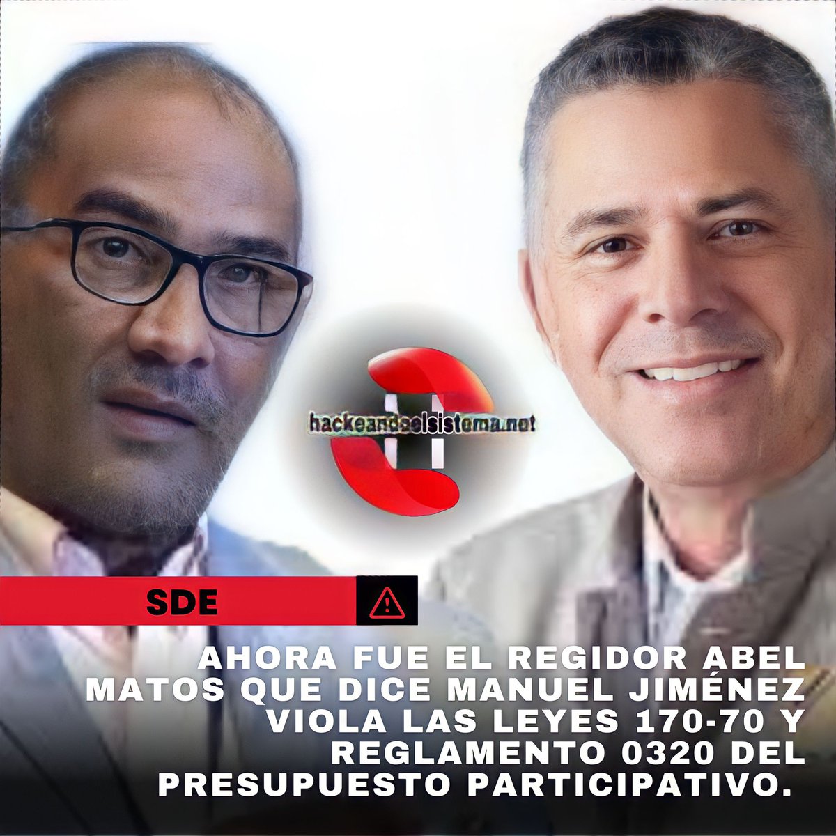 SenaSistema's tweet photo. Ahora fue el regidor Abel Matos que dice Manuel Jiménez viola las leyes 170-70 y reglamento 0320 del Presupuesto Participativo.

https://t.co/27R6kvQdUT

#manueljimenez #abelmatos #prm #sde https://t.co/ZOJW7PKkMN