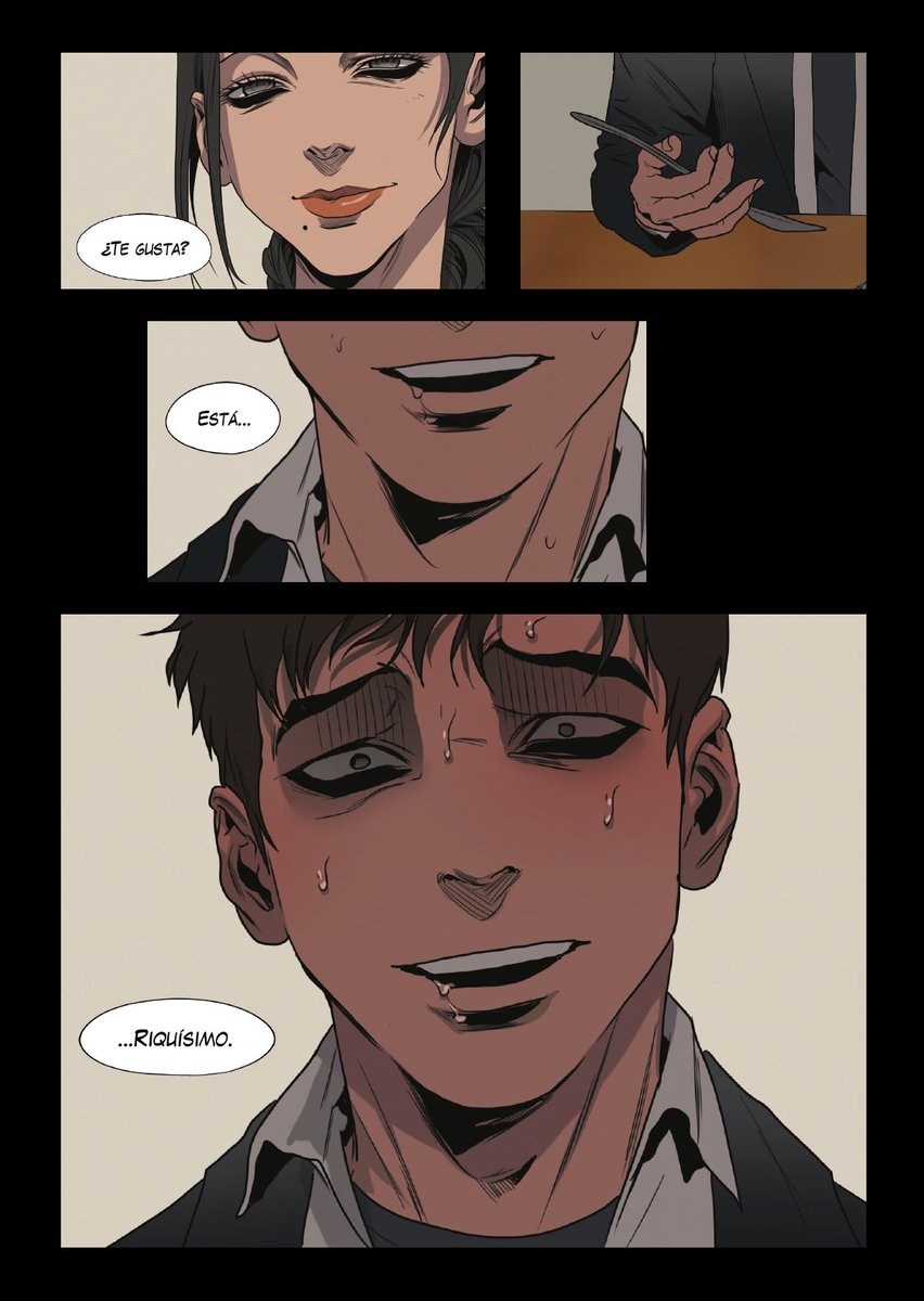 Cuando toca celebrar las fiestas fuera de casa y no te gusta la comida pero no quieres ser maleducado. #KillingStalking