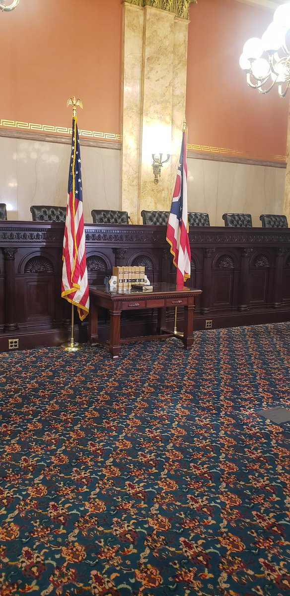 Preparations are underway for swearing-in members of the Ohio Senate today.