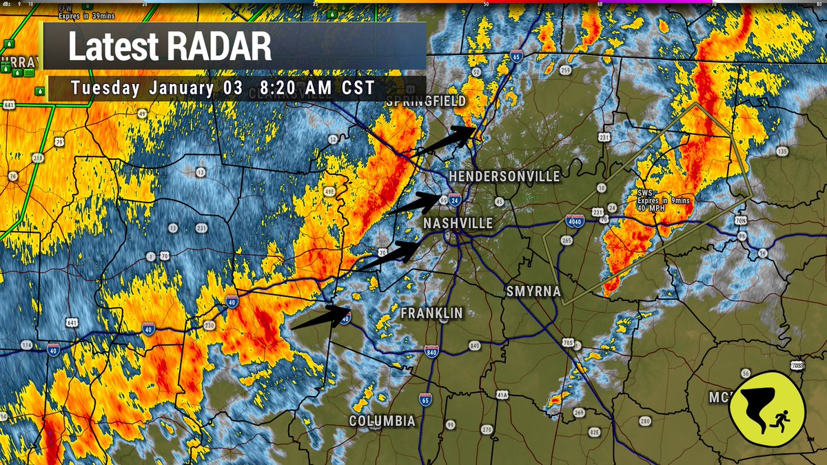 NashSevereWx's tweet photo. Joelton, Grats. You're first. Line now entering Davidson County. It's moving in slowly, like an old man easing into the bathtub. 8:22 am. https://t.co/FV5Uo6cg9N