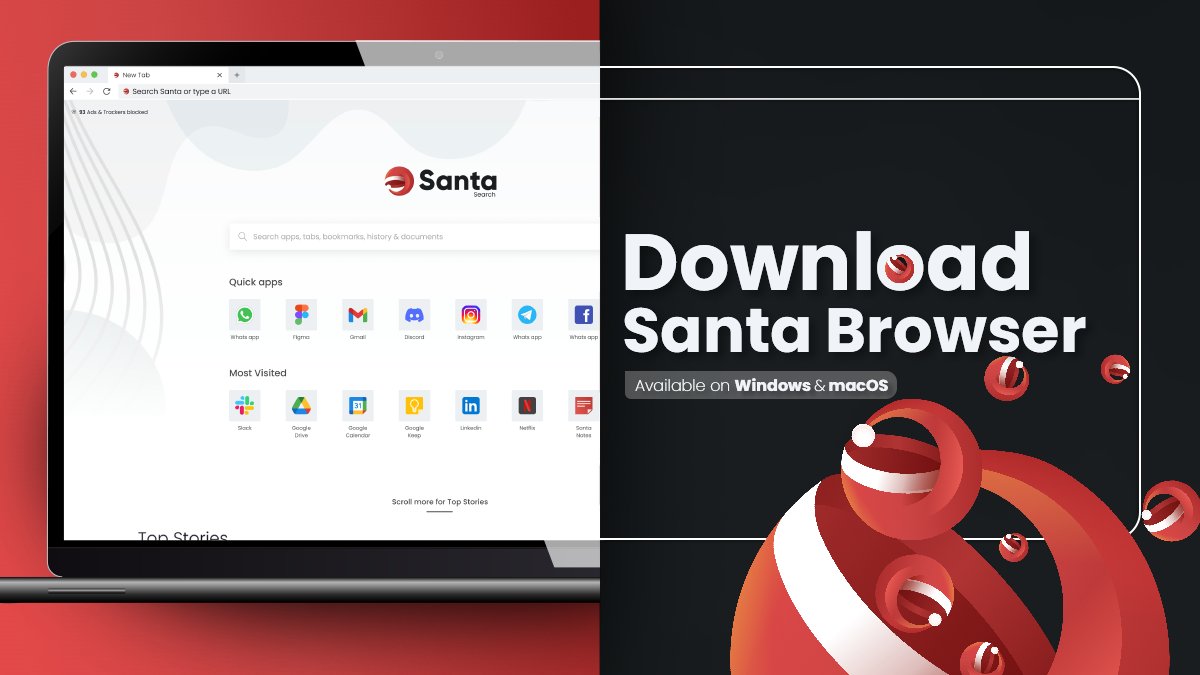 SantaBrowser's tweet image. Use this link to Unwrap A New Internet
🔗santabrowser.com/download
