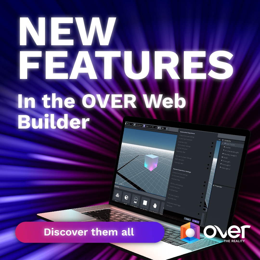 OVRtheReality's tweet image. 📣 Wonderful news today! 
🔥 We have made some updates to the OVER Web Builder OVER. 

🥳 Join our Discord Server to discover them all!
discord.com/invite/PBcECmF… 

#overthereality #discord #comeonOVER #webbuilder #ar #3D #metaverse