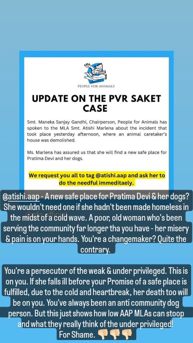 D_Sam86's tweet photo. दिल्ली के बुजुर्ग और पिछड़े लोगों के लिए @AtishiAAP @ArvindKejriwal जी का प्यार! इन्हे इंसानियत सिर्फ चुनाव से पहले याद आती है - 80 वर्ष की अम्मा और उनके रखवाली करते कुत्तों को पीट पीट के बेघर कर दिया इस कड़कड़ाती सर्दी में! @pfaindia https://t.co/PFvLZfWceN
