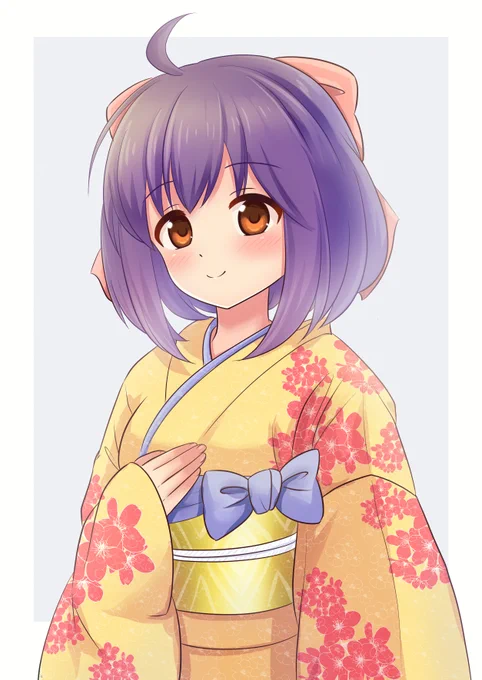 晴れ着文ちゃん #式姫お絵かき60分一本勝負 
