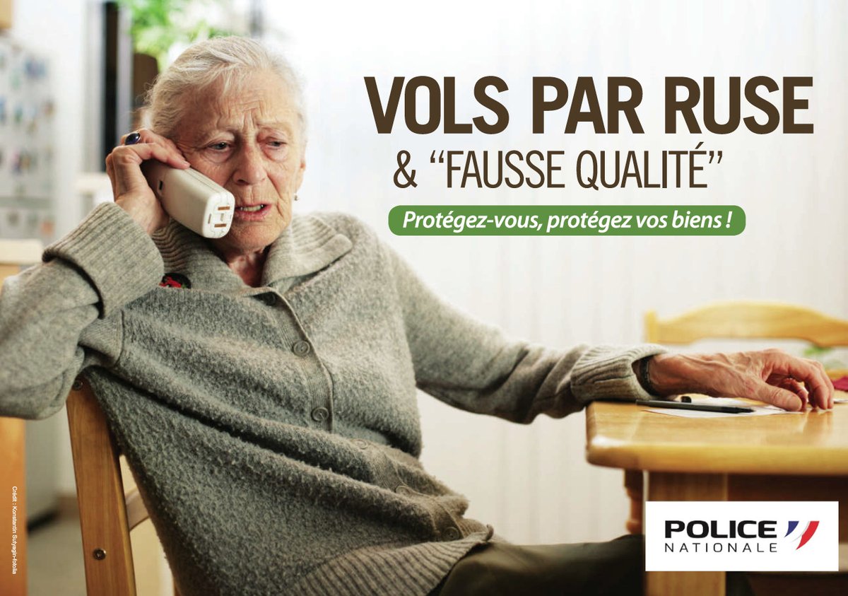 PoliceNat83's tweet photo. #VolParRuse @VilleDeToulon 
Attention‼️ deux hommes prétextant avoir besoin d'un verre d'eau se font inviter au domicile de personne âgée pour leur dérober de l'argent... 
☑️ Ne laissez pas un inconnu pénétrer chez vous 
#ContreLesVols protégez-vous, protégez vos biens! https://t.co/4KwOlqnHLT