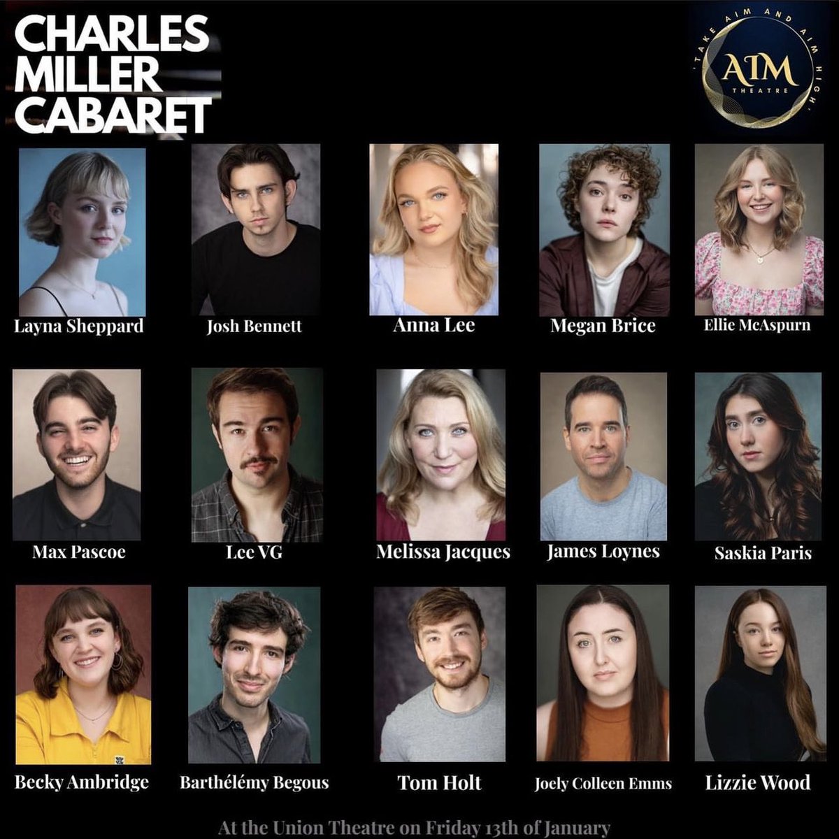 First gig of the year - Friday 13th January - Union Theatre 🖤 <a href="/AimTheatre/">AIM Theatre</a>