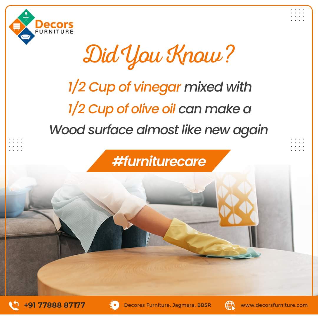 Care and Maintenance of Furniture
.
.
.
#DecorsFurniture #furnituresale #homefurniture #officefurniture #buyofficefurniture #furnituremaker #furniture #furnituredesign #furnituremanufacturer #furnitureinterior #furnituremaking #furniturestore #decorating #stylishfurniture