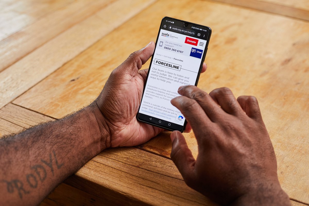 If you are a member of the Armed Forces, a veteran, or a family member facing problems during these difficult times, contact <a href="/SSAFA/">SSAFA</a>'s Forcesline. It's free and confidential, we won't judge, we'll listen, and we'll help.

📱 0800 260 6767
🖱️ ssaf.as/forcesline