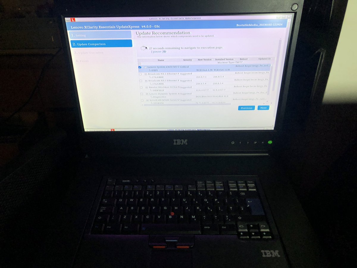 RepsolFanatic's tweet photo. @MortenHjorth @lenovo_UKI Time for some firmware updates on my @Lenovo Server hardware https://t.co/jONGnhPndf