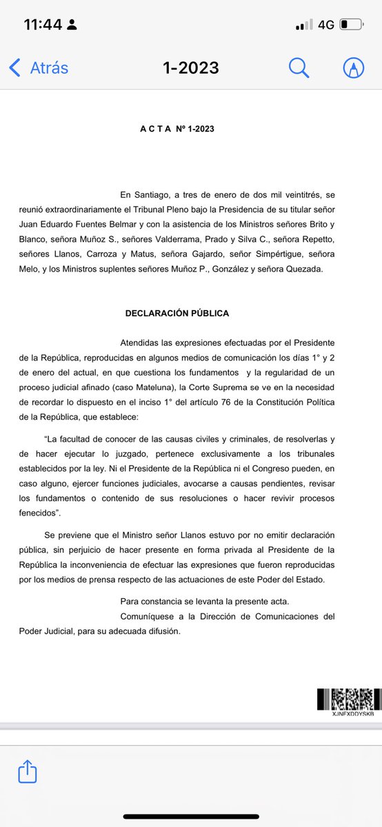 Lo del Pdte <a href="/GabrielBoric/">Gabriel Boric Font</a> es muy grave! Independiente de tener la facultad (debería derogarse), su argumentación criticando y vulnerando la separación de poderes es muy peligrosa. Corte suprema lo deja claro!