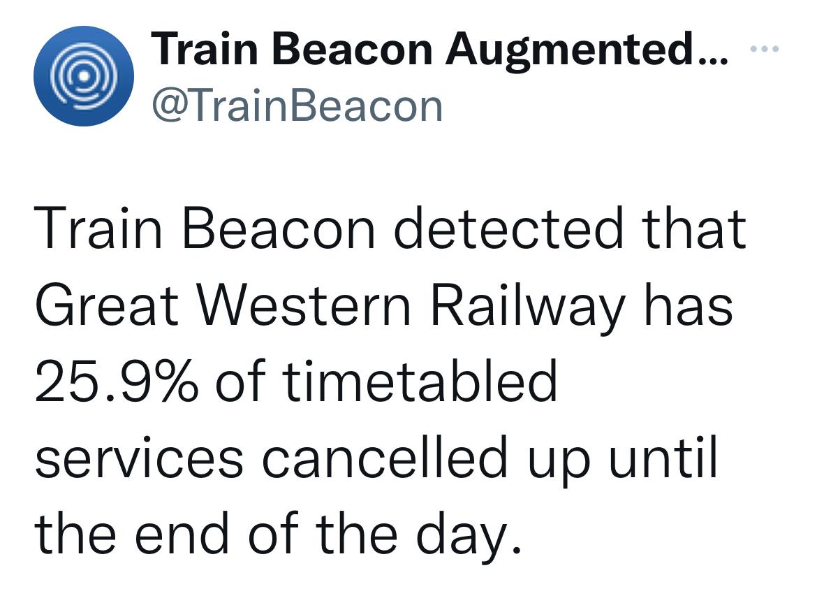 Back to being able to properly blame industrial action again after creating a complete sh*tshow over the Xmas period because of our own ineptitude. Remember we get paid fully by the DfT no matter what level of service we provide. #yourpainisourgain
