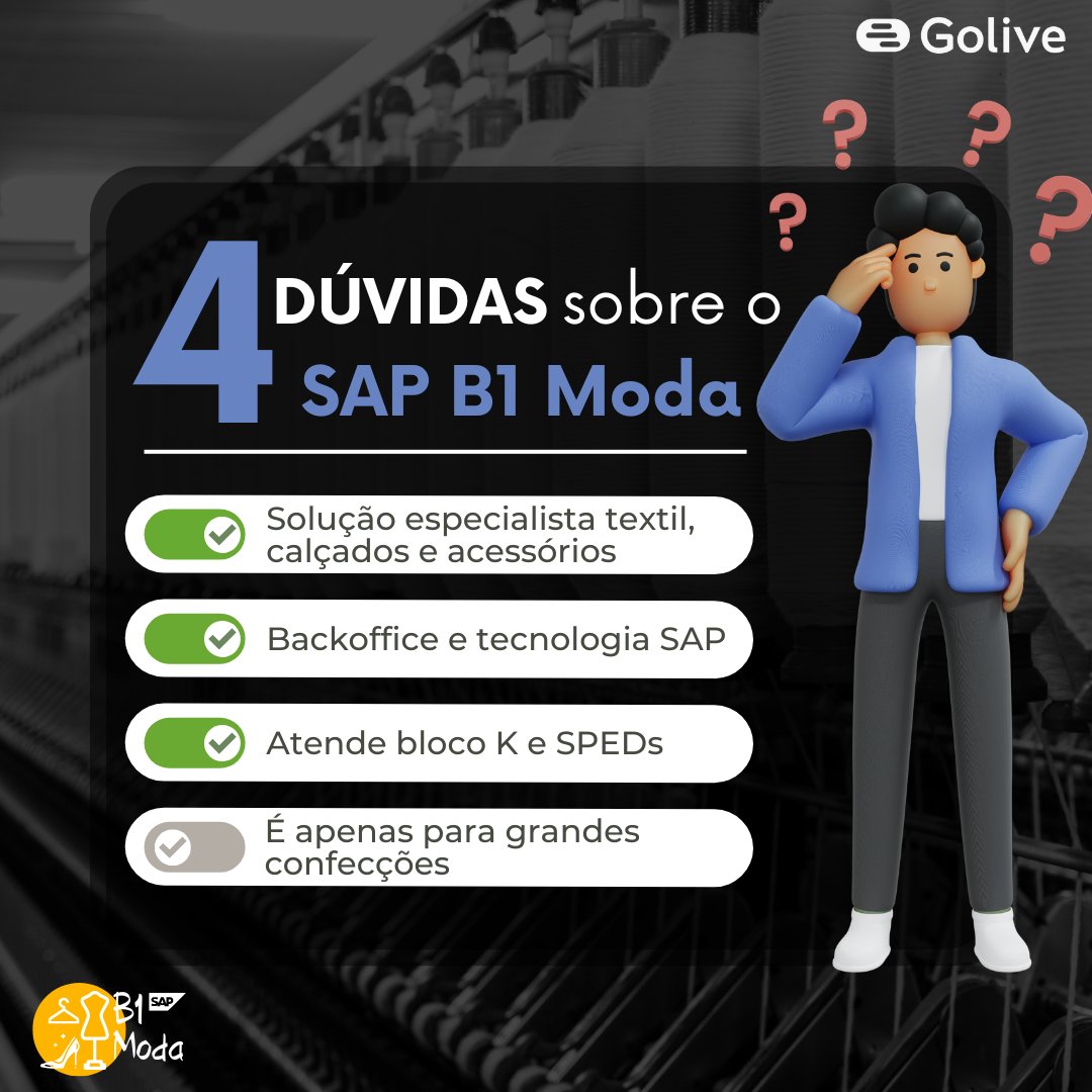 GoLive_Consult's tweet photo. Você sabia que o SAP B1Moda pode ajudar sua empresa em diversos aspectos? 🏭👕👠

Neste post responderemos algumas dúvidas sobre a melhor ferramenta de mercado para o segmento têxtil.  

Para saber mais acesse: https://t.co/IxVPhRjq8f

#erp #textil #confeccoes #moda #sapb1 #sap https://t.co/cYbq2NuB0d