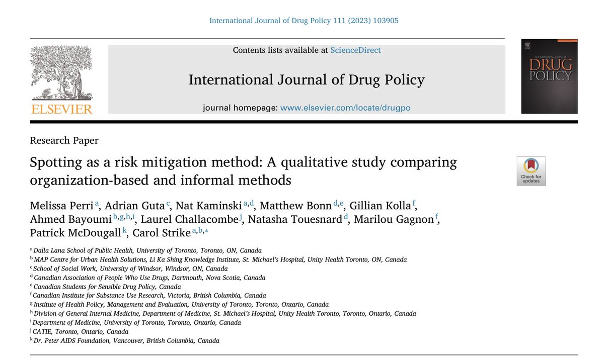 CAPUDofficial's tweet photo. "Spotting as a risk mitigation method: A qualitative study comparing organization-based and informal methods" by @MelissaPerri6 et al (2023) via @ijdrugpolicy. 

https://t.co/bm6uVIEXyL https://t.co/VGYKTFrqna