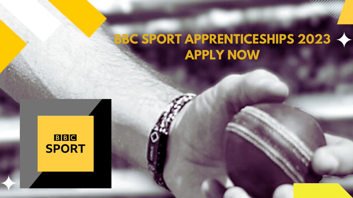 BBCSportJobs's tweet photo. BBC Sport are offering 4 different apprenticeships this year, our Cricket placement involves working on live coverage of The Hundred and will gain experience in live TV studio and outside broadcasts. To apply/know more, click on the link https://t.co/9DS5gD1TRI @BBCGetIn https://t.co/uaenH88Zkf