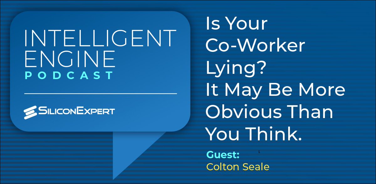 SiliconExpert's tweet image. The latest episode of the #IntelligentEngine is live!

In, &quot;Is Your Co-Worker Lying? It May Be More Obvious Than You Think,&quot; learn how to pinpoint the lie versus the truth and reveal the shortcomings in a company that has a challenging culture.

📢 Listen: arw.li/60133PsZT