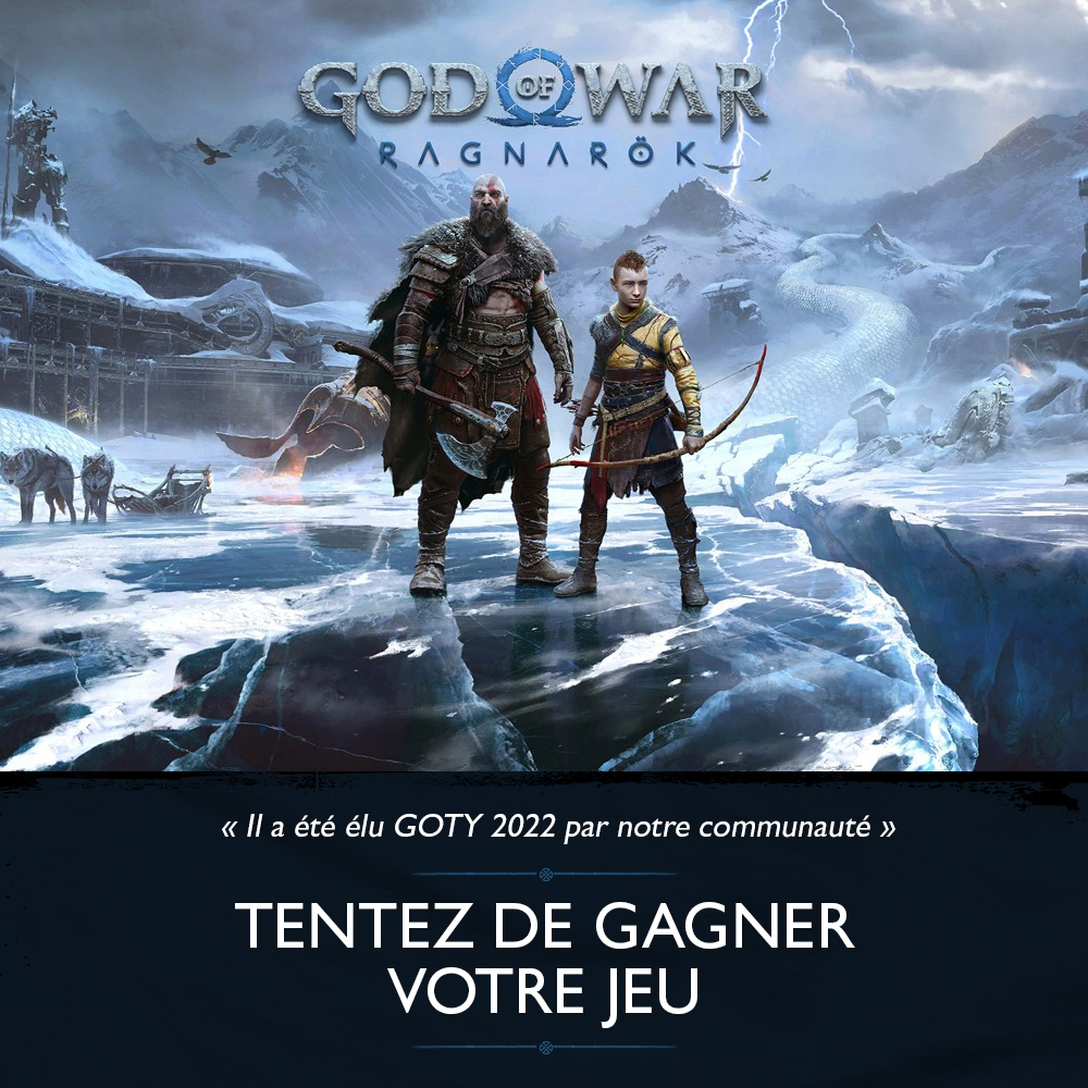 Micromania_Fr's tweet photo. #GodOfWarRagnarök est le GOTY 2022 élu par notre communauté ! On vous propose de gagner un jeu (code PS4 / PS5) ⤵️

🪓 Like, RT &amp; Follow @Micromania_Fr⁣⁣⁣⁣⁣⁣⁣⁣⁣⁣⁣⁣⁣⁣⁣
🪓 Mentionnez un ami en réponse avec #MicromaniaGOTY 
⁣⁣⁣⁣⁣⁣⁣⁣⁣
TAS dans une semaine 🔥 https://t.co/6z4pXWUqdQ