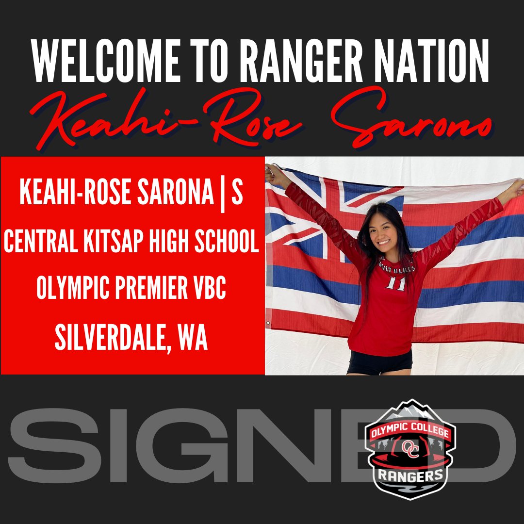 fOCus_Athletics's tweet photo. Welcome to #RangerNation Keahi-Rose Sarono! Keahi hails from Central Kitsap High School in Silverdale, WA, and will compete for OC Volleyball!

Welcome Keahi!

#GoRangers #2023signees #NWACvb https://t.co/LvMfeyxuPf