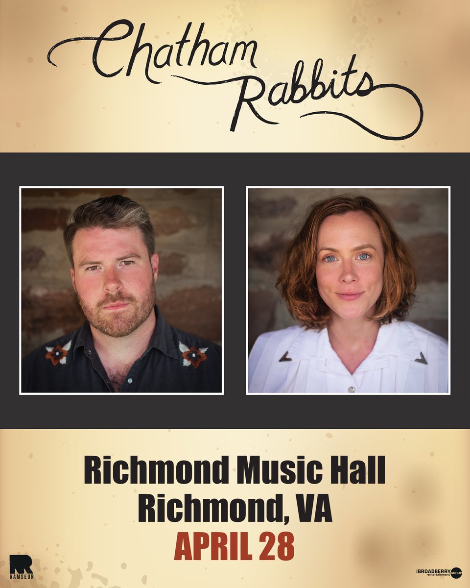 Just announced: Americana duo @ChathamRabbits are returning to Richmond Music Hall 4/28 for an intimate, seated show! Tickets go on sale this Thursday 1/5 @ 10am -> bit.ly/ChathamRabbits…