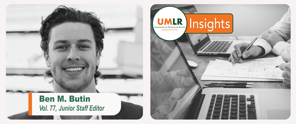 UMLawReview's tweet photo. The reach of attorney-client privilege rests in the hands of the Supreme Court. Volume 77 Junior Staff Editor, Ben Butin, discusses the state of attorney-client privilege over dual-purposes documents.
Link: https://t.co/7sJfxGdMbZ
#UMLR #Miamilaw #Miamilawschool https://t.co/YT3RbSFFSv