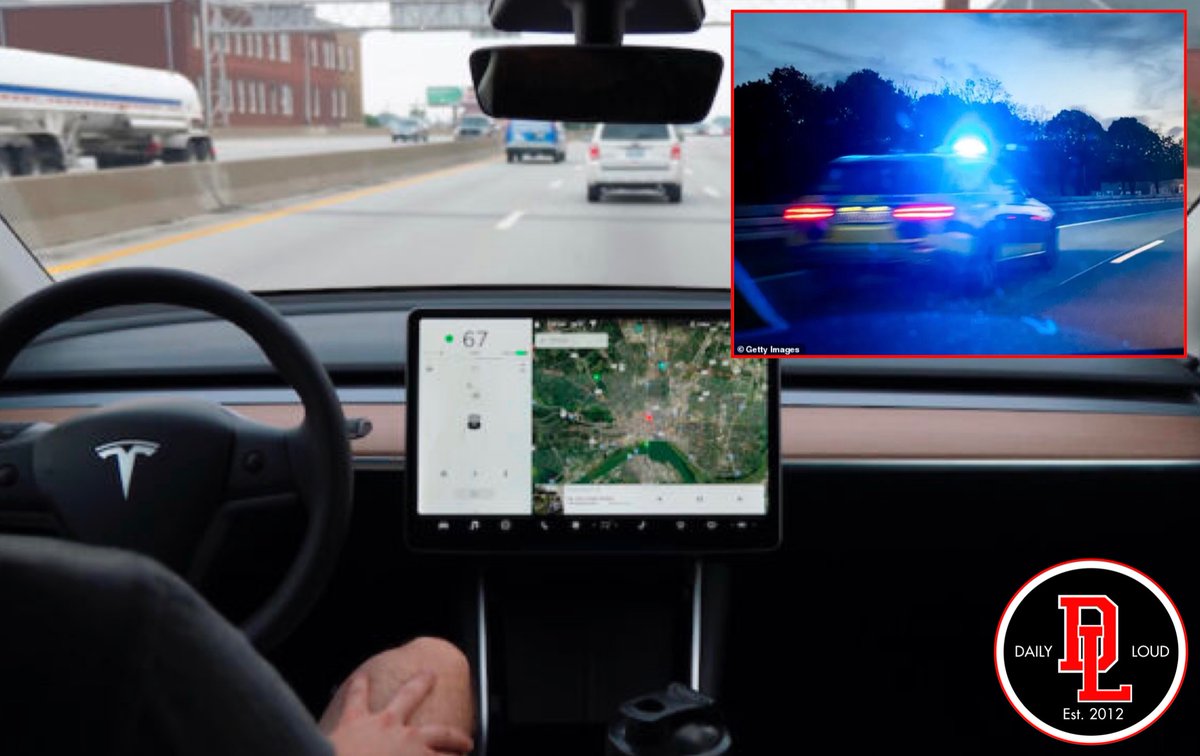Man falls asleep in Tesla with his car on autopilot ends up getting pursued by police in high speed chase‼️😳