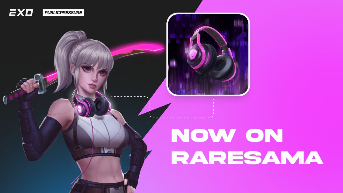 ExosamaNFT's tweet photo. PODs are now on our NFT Marketplace, Raresama, where our blockchain Exosama Network is now integrated.

An NFT item unlocking music and special in-game effects for your Exosama in our Metaverses.

A collaboration with our talented partner @jointhepressure 🫡

Have a blast! https://t.co/uWDOXFMJom