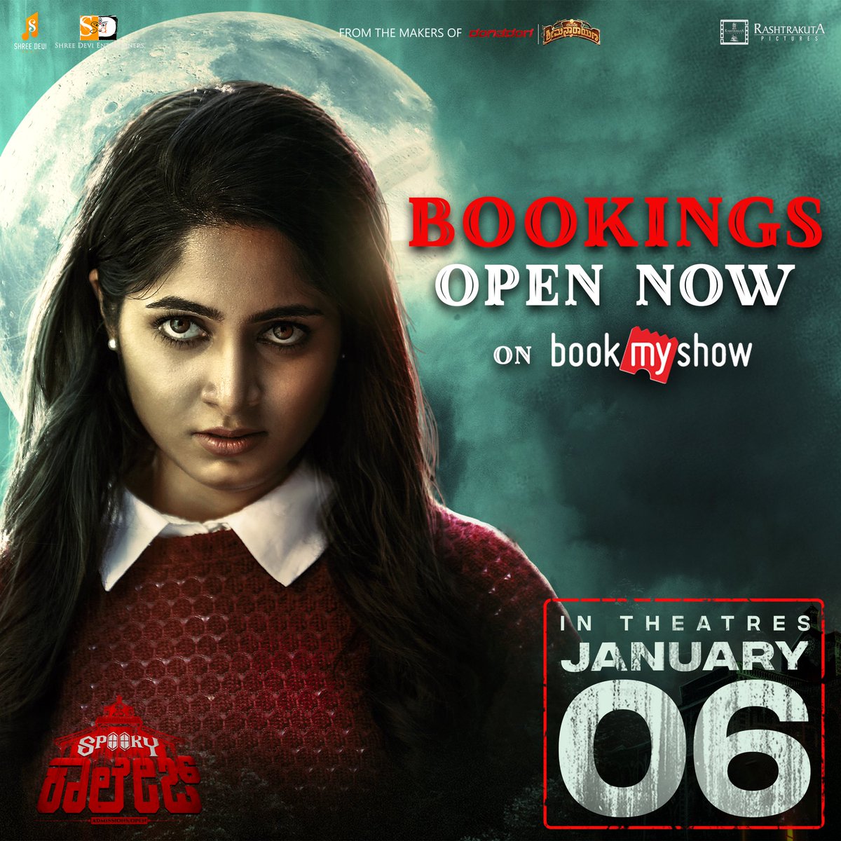 HK Prakash Gowda (@prakash_hk) on Twitter photo Book your tickets to the spookiest experience now, only on <a href="/bookmyshow/">BookMyShow</a> 🎟️ in.bookmyshow.com/bengaluru/movi…
#SpookyCollege in Theatres on Jan 06 ⚡
#SpookyCollegeOnJan06 <a href="/ShreeDeviFilms/">Shree Devi Entertainers</a> <a href="/filmybharath/">filmdirector_bharath</a> <a href="/viveksimha92/">Vivek Simha</a> <a href="/KusheeRavi/">kushee ravi</a> <a href="/AJANEESHB/">B AJANEESH LOKNATH</a> <a href="/Manujosh/">Manohar Joshi- D.O.P</a> #Srikanth #Vishwas Book your tickets to the spookiest experience now, only on <a href="/bookmyshow/">BookMyShow</a> 🎟️ in.bookmyshow.com/bengaluru/movi…
#SpookyCollege in Theatres on Jan 06 ⚡
#SpookyCollegeOnJan06 <a href="/ShreeDeviFilms/">Shree Devi Entertainers</a> <a href="/filmybharath/">filmdirector_bharath</a> <a href="/viveksimha92/">Vivek Simha</a> <a href="/KusheeRavi/">kushee ravi</a> <a href="/AJANEESHB/">B AJANEESH LOKNATH</a> <a href="/Manujosh/">Manohar Joshi- D.O.P</a> #Srikanth #Vishwas
