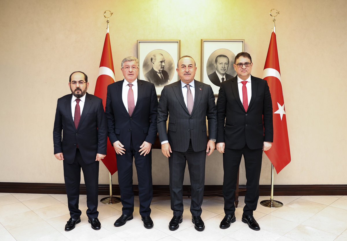 Turkish FM Cavusoglu:

- Met with president of the Syrian National Coalition of Revolutionary Forces & Opposition, president of the Syrian Negotiation Commission & Prime Minister of the Syrian Interim Government

- Reiterated support for Syrian opposition & UNSC Resolution 2254