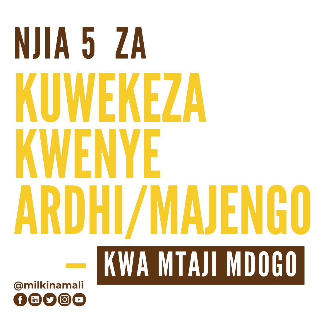 Njia 5 za Kuwekeza Kwenye Ardhi/Majengo (Milki Kuu au Real Estate) kwa