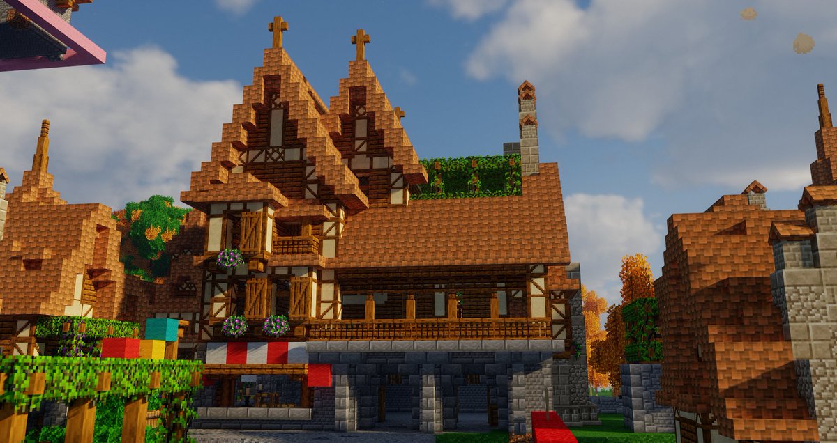 DawnOfTime_team's tweet photo. ~ We are making a lot of progress on the medieval town those days ! 🏡
#Minecraftbuilds #Minecraft #minecraft建築コミュ #house #architecture #dawnoftime #mod #build #medieval https://t.co/eBXSuB7ARk