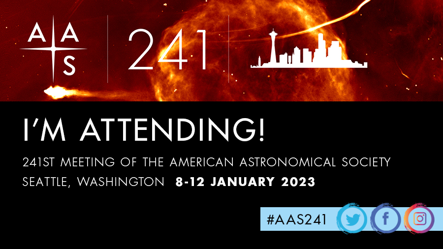 #AAS241 Promote your attendance at the 241st AAS meeting by sharing information on your social media channels! We've created a variety of social media friendly graphics to use and written some posts to help get you started. aas.org/meetings/aas24…