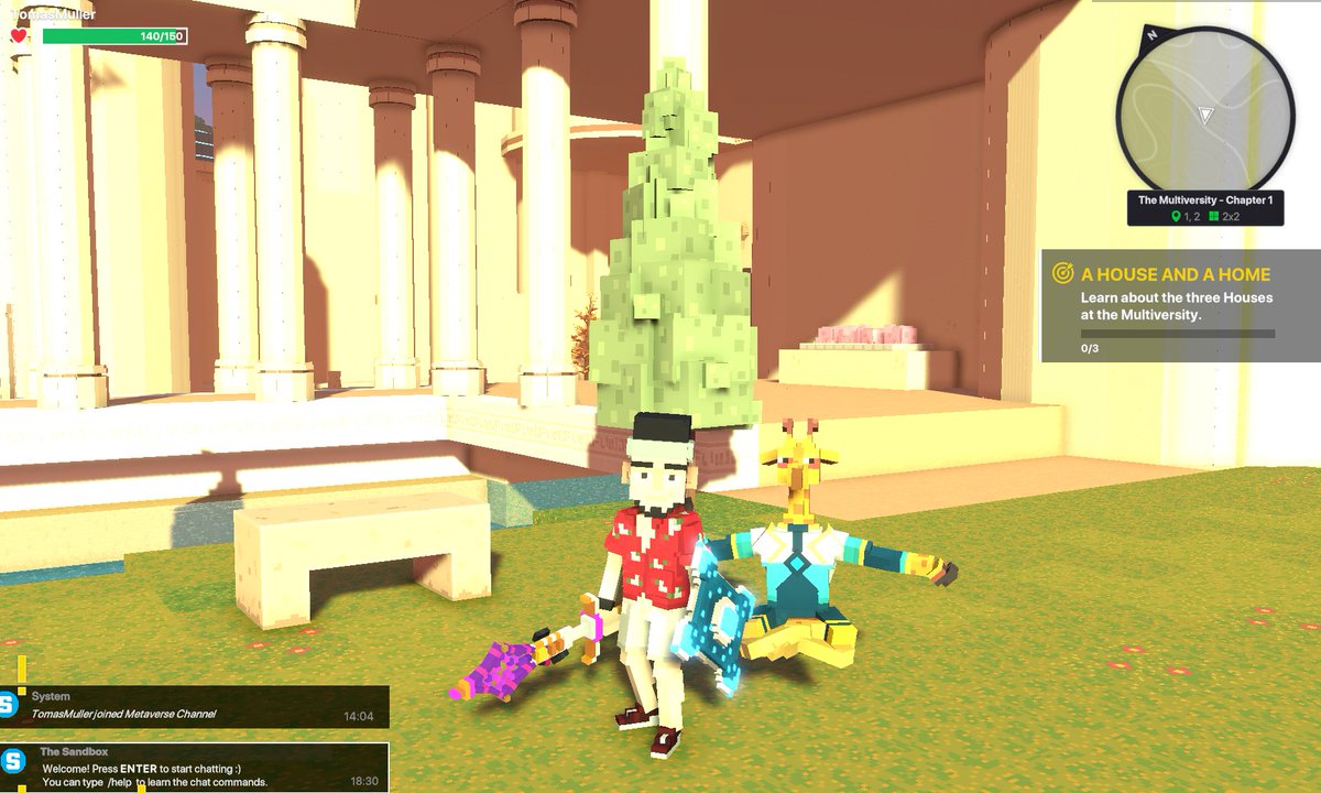 TomasMu05885113's tweet photo. @TheSandboxGame I found the peaceful Giraffe in The Multiversity! 🦒 I participated in the #SeasonsGreetingsTSB challenge for a chance to win an NFT! https://t.co/YORDQmPbI7