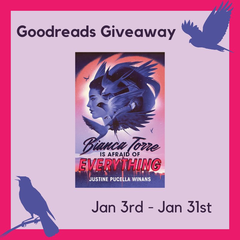 There is a giveaway to win physical copies of BIANCA TORRE IS AFRAID OF EVERYTHING on GR! 

goodreads.com/giveaway/show/…

#BookTwitter #GoodreadsGiveaway
