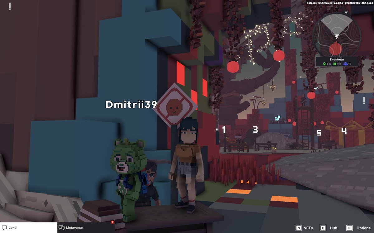 JunkiesMonkies's tweet photo. @TheSandboxGame I found one of the "No smile allowed" signs in Elventown!😐 I participated in the #SeasonsGreetingsTSB challenge for a chance to win an NFT! https://t.co/zQJx9gmu96
