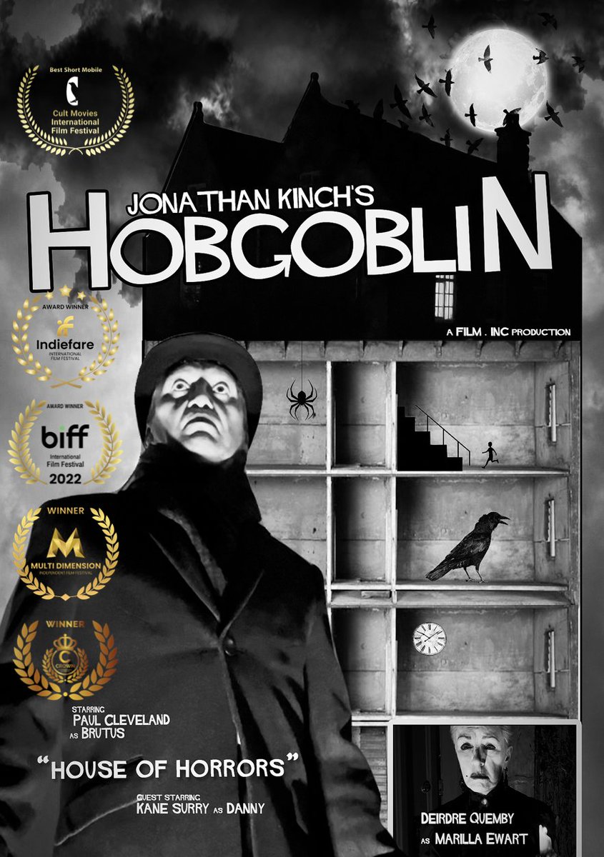 B32FILMS's tweet image. First film news of 2023, both of my shorts LOT______  and HOBGOBLIN have just won best experimental film and best short film in the same festival! Many thanks to @cultmoviesfest @johnnykinch @KaneSurry @DeeQuemby @cdavismusic @sihorrock @LanceLEdwards @TearsInRain1