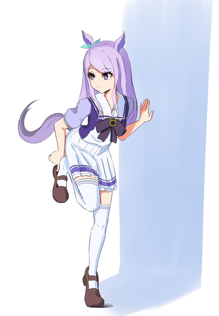 mejiro mcqueen (umamusume) 1girl solo horse ears animal ears horse tail tail long hair  illustration images