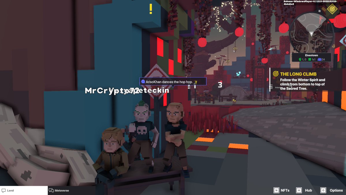 arisokhan's tweet photo. @TheSandboxGame I found one of the "No smile allowed" signs in Elventown!😐 I participated in the #SeasonsGreetingsTSB challenge for a chance to win an NFT! https://t.co/8L1ttKYb0r
