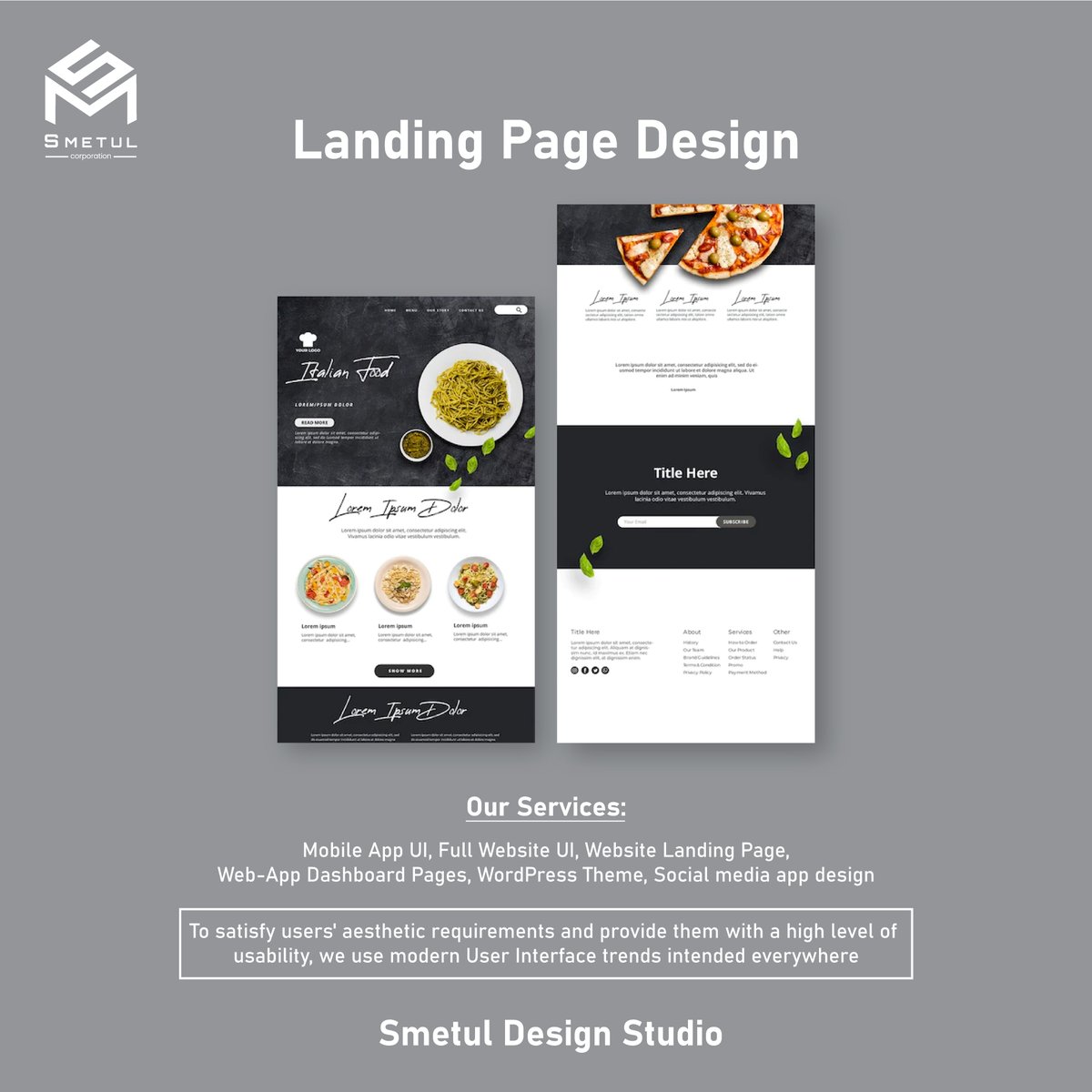 smetul_design's tweet photo. Designed a restaurant landing page  for a client!
For business queries Just DM or order at 
https://t.co/0fqo1f61ff
Retweets are appreciated 
#landingpage #ecommerce #business #graphiccontent #ShiningStarJISOODay #Varisu #BillsMafia #cardiacarrest #JeremyRenner #HugHerMore https://t.co/omOerz9u7M