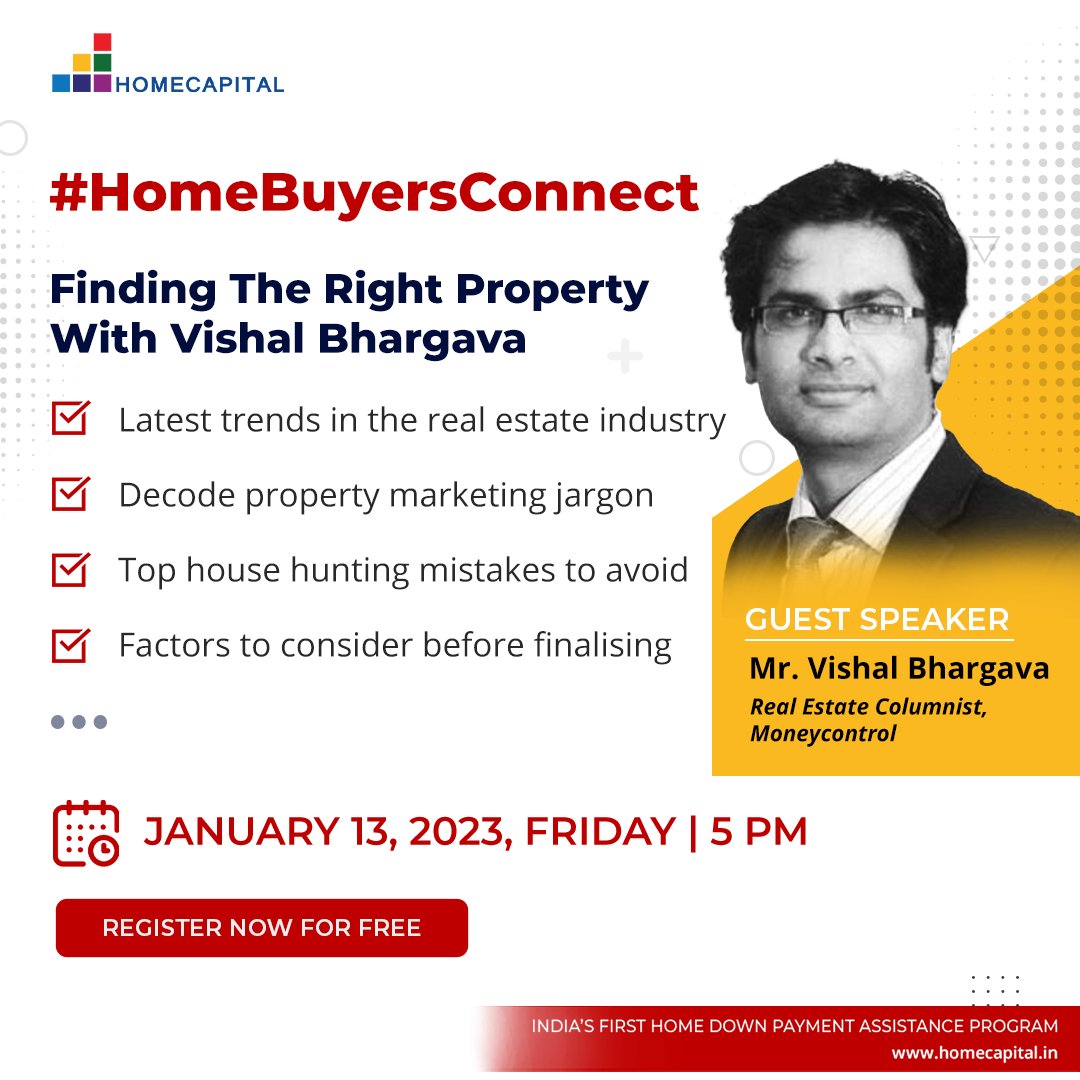 Delighted to be speaking at the HomeCapital Home Buyers Connect session moderated by @ShivamVahia. Will give my thoughts on the ways to approach a home buying decision. And importantly learning from buyers as to the factors they are currently placing in buying a home.