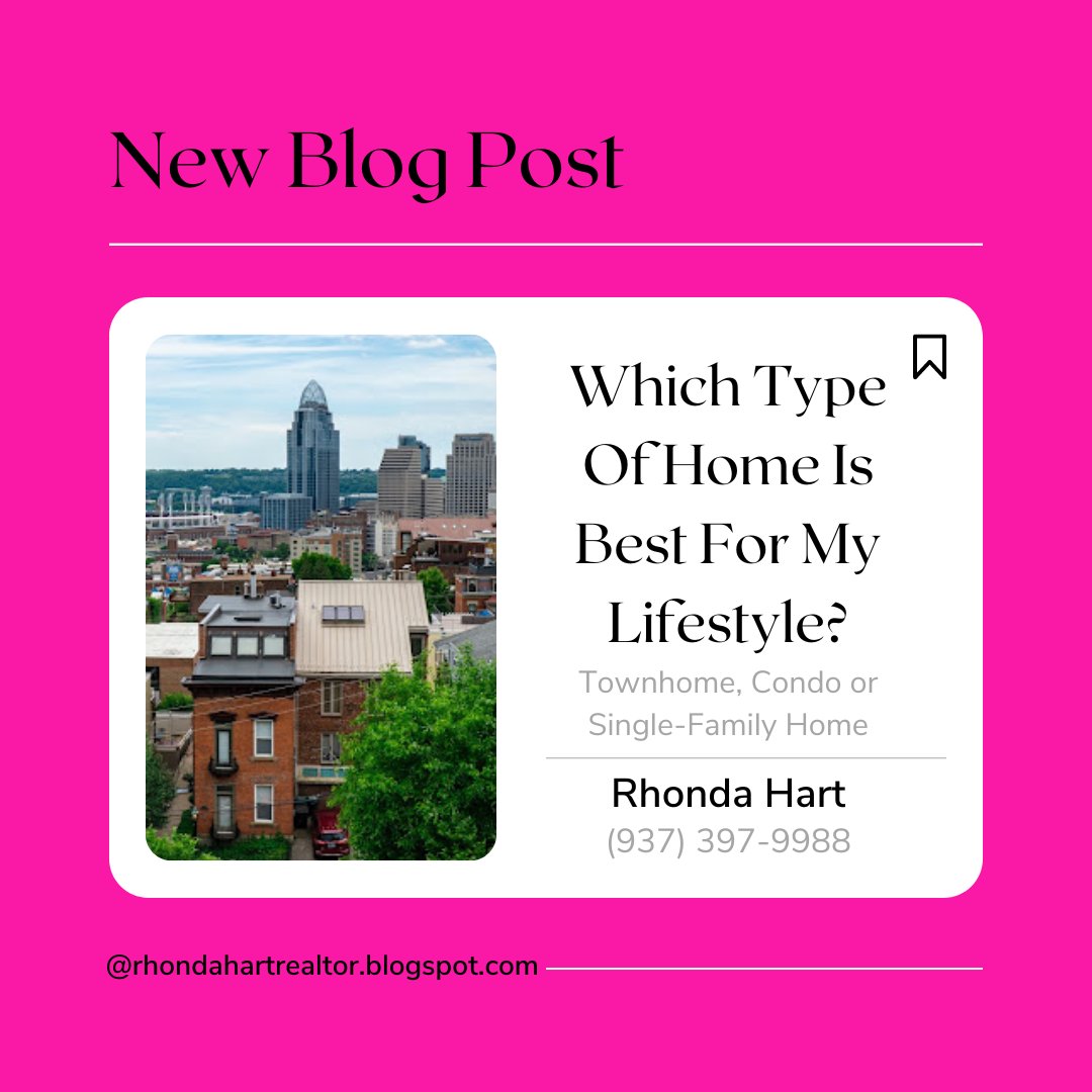 Which Type of Home is Right For You? Check out my new blog on pros and cons of Townhome, Condo and Single-Family Home living.  rhondahartrealtor.blogspot.com/2023/01/which-…
#newblogpost #newblog #realtorblog #realestateagent #realtor #Townhome #condos #Condominiums #home #singlefamilyhome