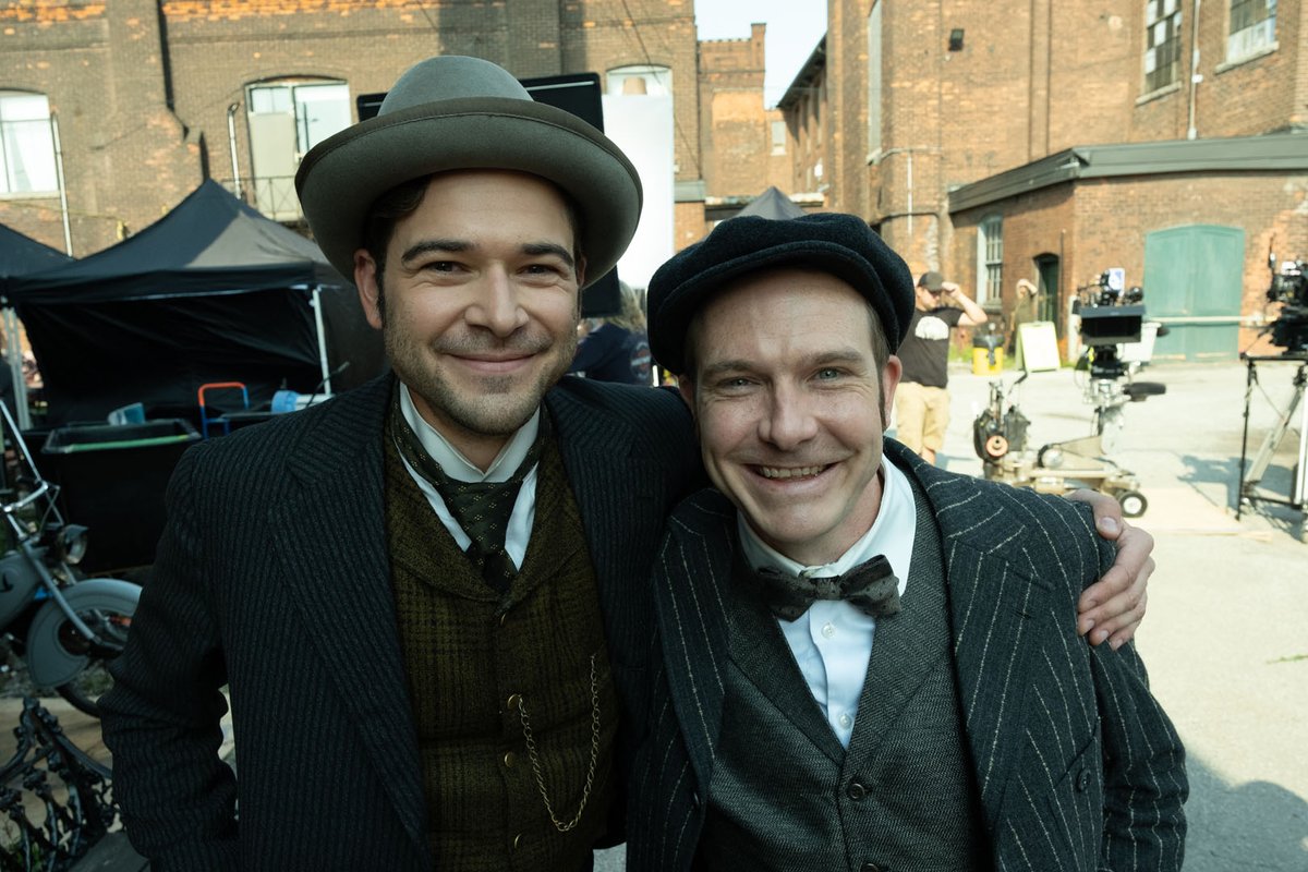 CBCMurdoch's tweet photo. 🎬 Go behind the scenes with us &amp; share your thoughts ✍🏼 on last night's episode of #MurdochMysteries 🔍🕵️ https://t.co/79FIYkRsZm