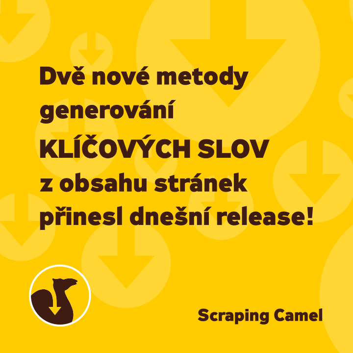 🆕 Dnešní release přinesl tři nové elmenty Scraping Camel AI. Detekci jazyka a dvě metody generování klíčových slov.

Podrobnosti najdete v release notes:
forum.mergado.cz/t/scraping-cam…