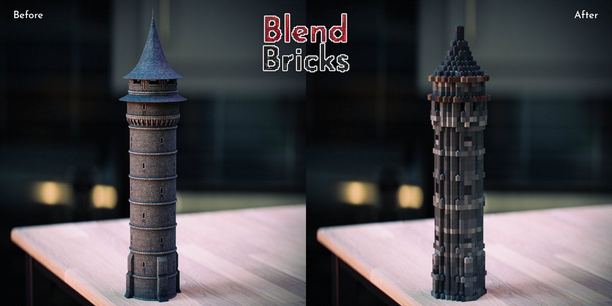VictorPL2003's tweet photo. BlendBricks v2, photorealistic LEGO® for Blender, is out now - featuring:
- Geometry to Bricks modifier (turn anything into LEGO®)
- Improved materials, shaders and performance
- New nodes and much more under the hood
Available here: https://t.co/2qUqQg1K9C
#art #3D #blenderart https://t.co/bBmwTx6ZFZ